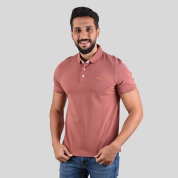POLO WITH EMBROIDERY - KHAKI-70, XL