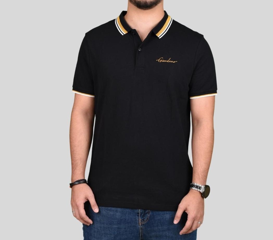 POLO WITH EMBROIDERY - Black, S
