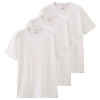 UNDERWEAR CREW TEE PACK 3 PIEC - WHITE, XXL