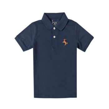 POLO WITH EMBROIDERY - NAVY, 140