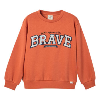 SWEATSHIRT WITH PRINT - ORANGE, 165