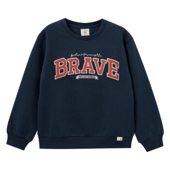 SWEATSHIRT WITH PRINT - NAVY, 155