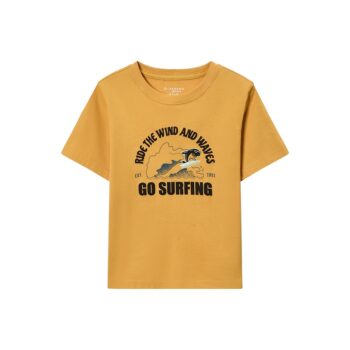 T-SHIRT WITH PRINT - YELLOW, 155