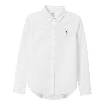 OXFORD SHIRT WITH EMBROIDERY - WHITE-01, XXL