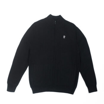 MOCK NECK CARDIGAN - BLACK-09, S