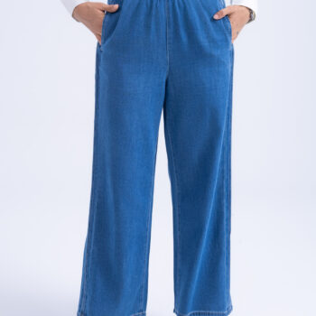 WIDE LEG DENIM - MID BLUE, XXL