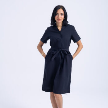POPLIN DRESS - Black, XL