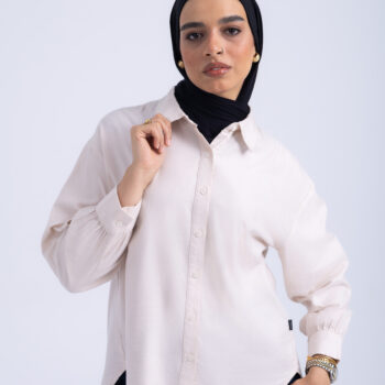 VISCOSE COTTON SHIRT - OF-WHITE, XL