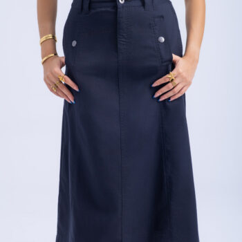 LYOCELL SKIRT - BLACK-09, XL