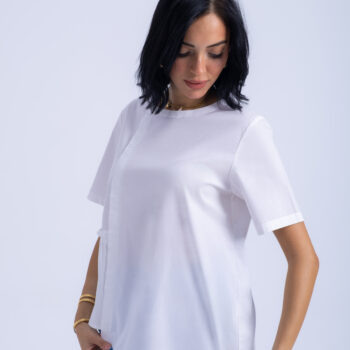 POPLIN SHIRT - WHITE, XL