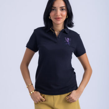 POLO WITH EMBROIDERY - Black, XL