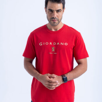 T-SHIRT WITH PRINT - Red-21, XXL