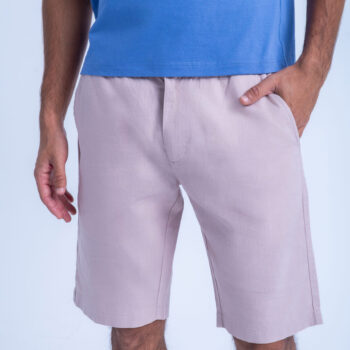 LINEN COTTON SHORT - PINK-19, XXL