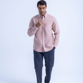WRINKLE FREE SHIRT - GRAY, S