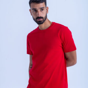 BASIC TEE CREW NECK - RED, XXL