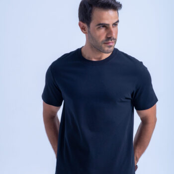 BASIC TEE CREW NECK - NAVY, XXL