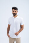 POLO WITH EMBROIDERY - WHITE, XXL