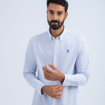 OXFORD SHIRT WITH EMBROIDERY - Stipe, XXL