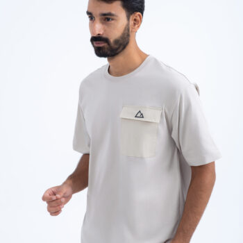 SORONA POCKET TEE - Khaki, XXL