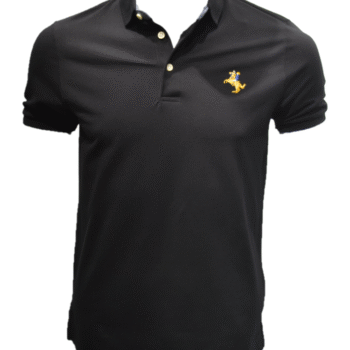 POLO WITH EMBROIDERY - Black, XL