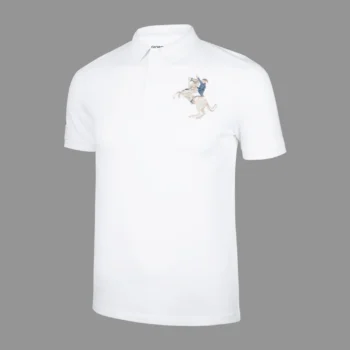 POLO WITH EMBROIDERY - WHITE, M