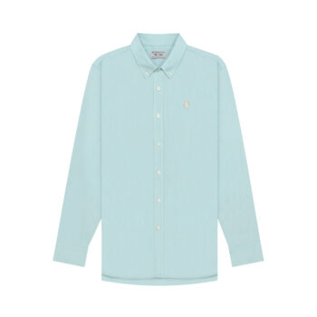 OXFORD SHIRT WITH EMBROIDERY - GREEN-36, XXL