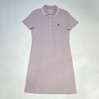 DRESS WITH EMBROIDERY - PURPLE, M