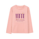 LONG SLEEVE T-SHIRT WITH PRINT - PINK, 130