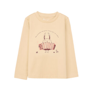 LONG SLEEVE T-SHIRT WITH PRINT - Khaki, 165