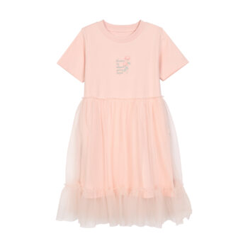DRESS WITH EMBROIDERY - PINK-22, 140