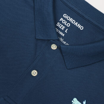 POLO WITH EMBROIDERY - Blue, S
