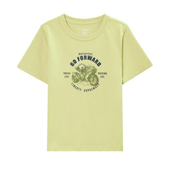 T-SHIRT WITH PRINT - YELLOW, 155