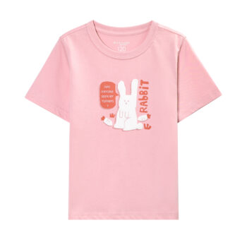 T-SHIRT WITH PRINT - PINK-51, 165