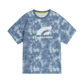 T-SHIRT WITH PRINT - BLUE MIX, XL