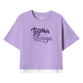 T-SHIRT WITH PRINT - PURPLE, 155