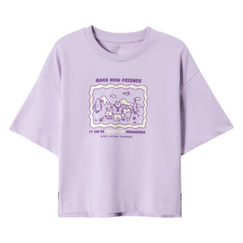 T-SHIRT WITH PRINT - PURPLE, 155