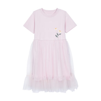 DRESS WITH EMBROIDERY - PURPL-84, 140