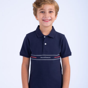 POLO WITH EMBROIDERY - NAVY, 110