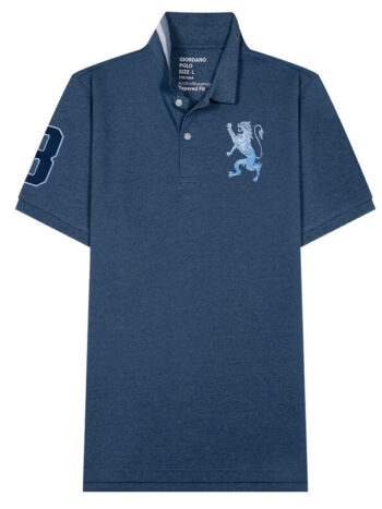 POLO WITH EMBROIDERY - NAVY-83, S