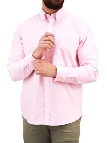 WRINKLE FREE SHIRT - PINK-55, XL
