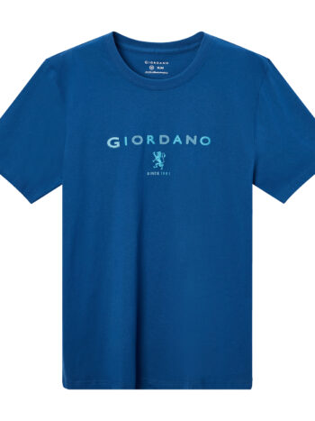 T-SHIRT WITH PRINT - Blue-25, S