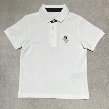 POLO WITH EMBROIDERY - WHITE, 140