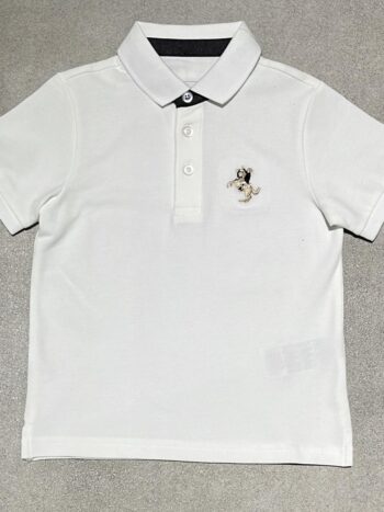 POLO WITH EMBROIDERY - WHITE, 140