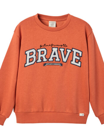 SWEATSHIRT WITH PRINT - ORANGE, 120