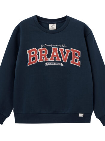 SWEATSHIRT WITH PRINT - NAVY, 120
