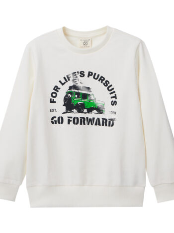 SWEATSHIRT WITH PRINT - WHITE, 130
