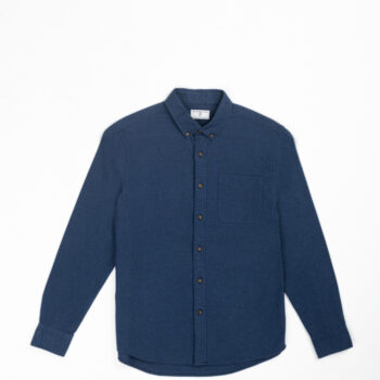 BASKET WEAVE SHIRT - BLUE-19, S