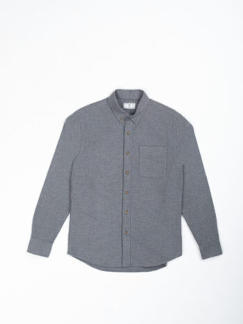 BASKET WEAVE SHIRT - GREY-16, S