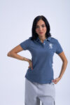 POLO WITH EMBROIDERY - Blue, S