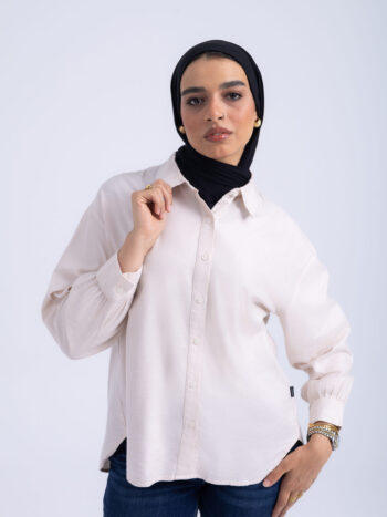 VISCOSE COTTON SHIRT - OF-WHITE, S